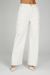 Jagger Mid Rise Oversized Denim Jean - Ecru